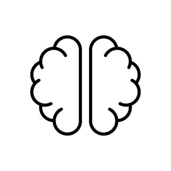 Cerebro Humano Icono Mente Concepto Aislado Vector Ilustración — Archivo Imágenes Vectoriales