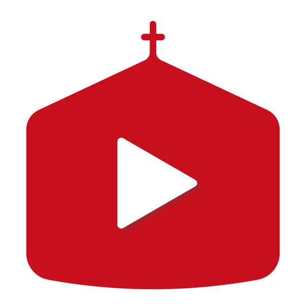 Servicio Iglesia Cristiana Línea Cuarentena Streaming Vector Vídeo — Vector de stock