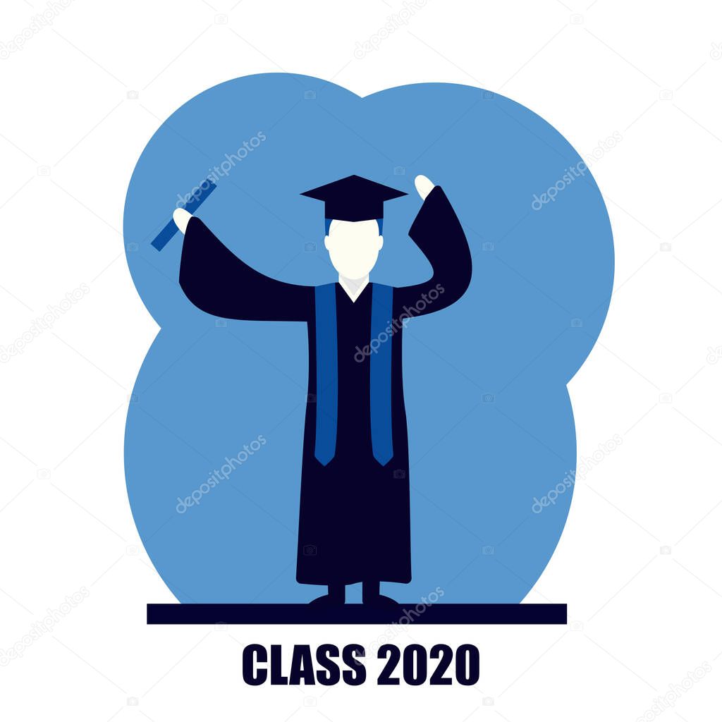 class graduation congratulations education self growth vector illustration