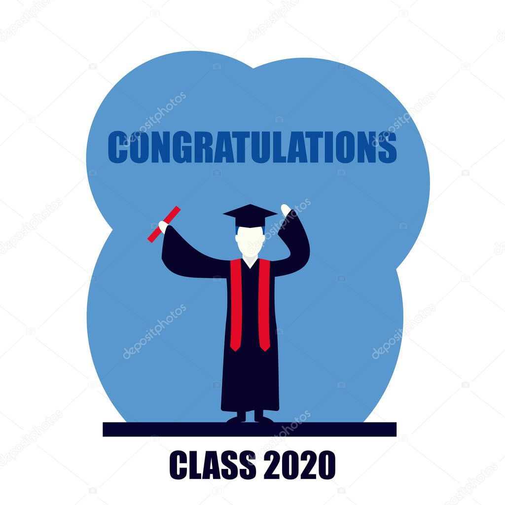 class graduation congratulations education self growth vector illustration