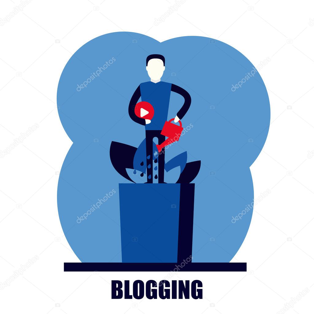 self growth development personal blog social media vector