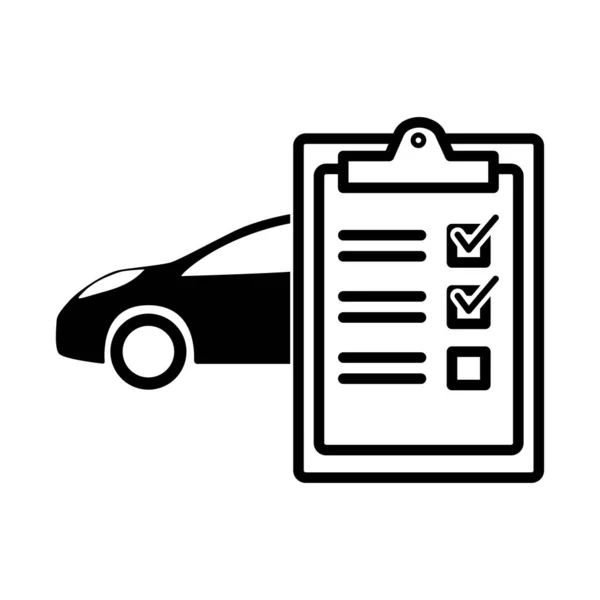 Araba Servisi Otopark Onarım Listesi Vektörü — Stok Vektör