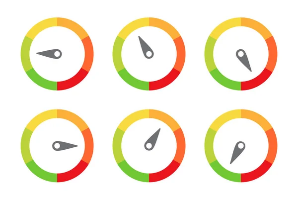 Escala Medidor Pontuação Nível Ícone Feedback Vetor Ilustração —  Vetores de Stock