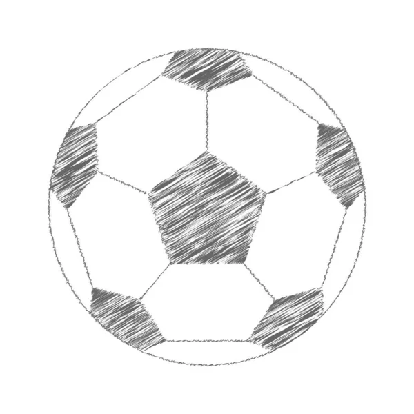 Ballon Football Icône Fond Blanc Illustration Vectorielle — Image vectorielle