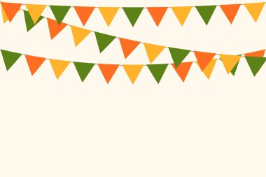 parti karnavalı Bunting çelenk arka plan vektör illüstrasyonu
