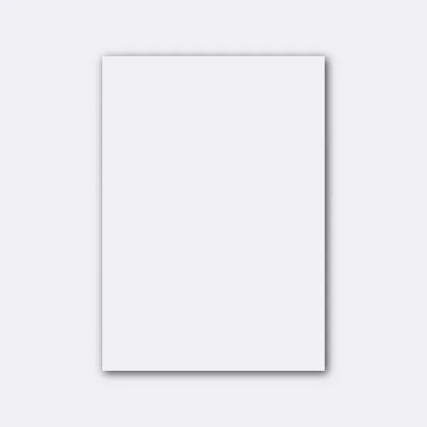 Prázdné Prázdné Bílé Papírové Listy Mokup Vektorové Ilustrace — Stockový vektor