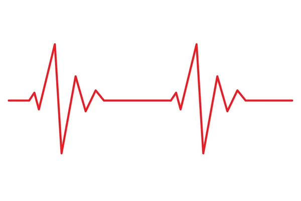 Herzschlaglinie Pulsrhythmus Symbol Vektor — Stockvektor