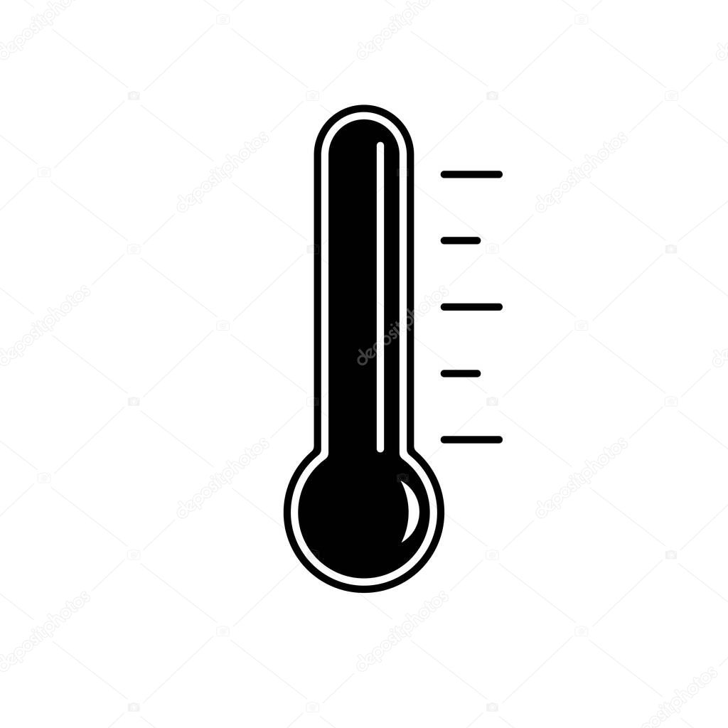 thermometer icon hot cold temperature celsius vector 