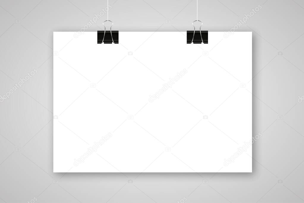paper poster mockup template clip sign vector