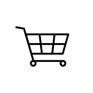 Alışveriş arabası simgesi çevrimiçi sepet vektörü 