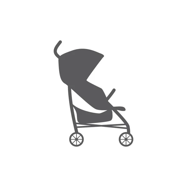 Kinderwagen Isoliert Icon Vector Kinderwagen Buggy — Stockvektor