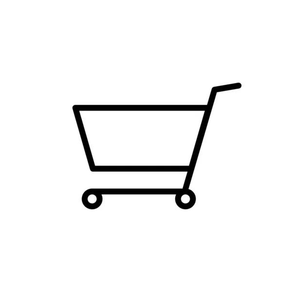 Carrito Tienda Icono Símbolo Cesta Online Vector — Vector de stock