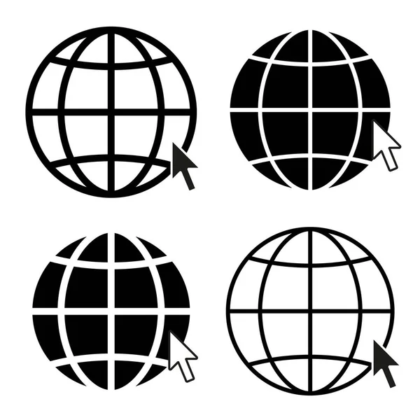 Ikon Internet Daring Simbol Webside Set Gambar Vektor - Stok Vektor