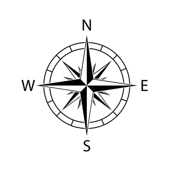 罗盘图标风向图西北部矢量图解 — 图库矢量图片#