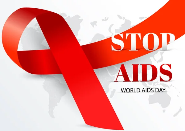 1. prosince Světový den Aids. — Stockový vektor