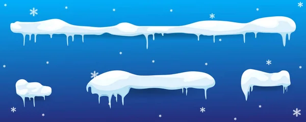 Snow elements vector illustration — Stock Vector