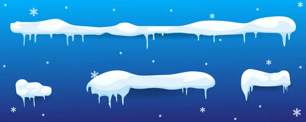 Elementos de neve ilustração vetorial — Vetor de Stock