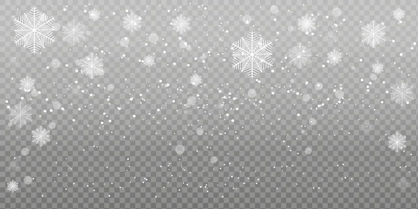 Kerst vallende sneeuw. Vector illustratie — Stockvector