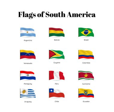 Dünyanın dört bir yanından gelen tüm ulusal bayraklar. 