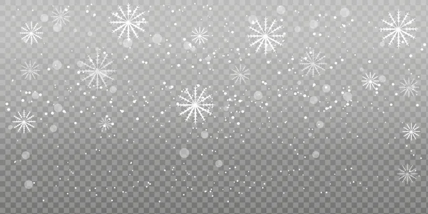 Kerst vallende sneeuw. Vector illustratie — Stockvector