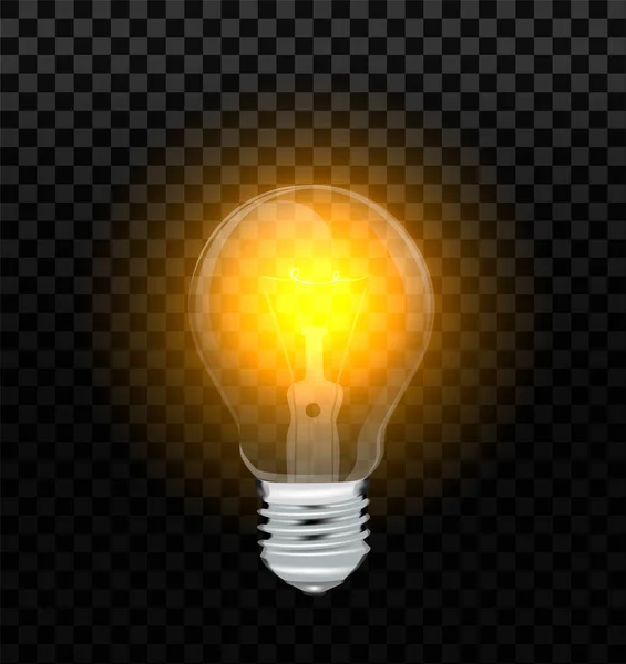 Realistic light bulb. — Stock Vector