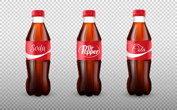 Cola v plastové láhvi. — Stockový vektor
