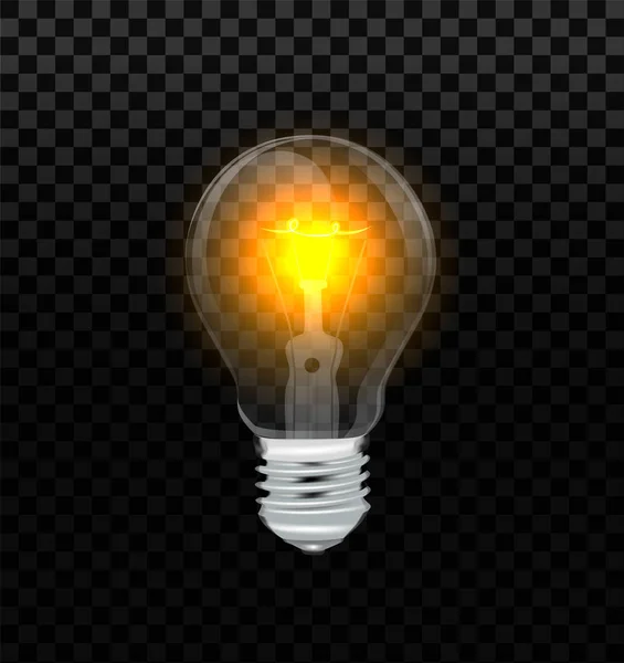 Ampoule réaliste . — Image vectorielle
