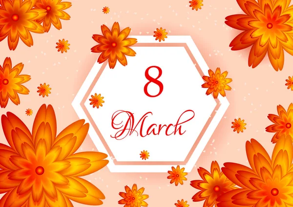 8 Μαρτίου. Ευτυχισμένη ημέρα των γυναικών. — Διανυσματικό Αρχείο