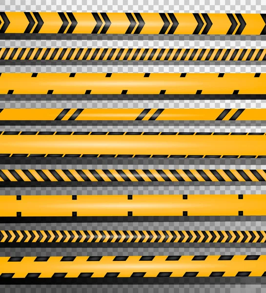 黒と黄色の線の縞. — ストックベクタ