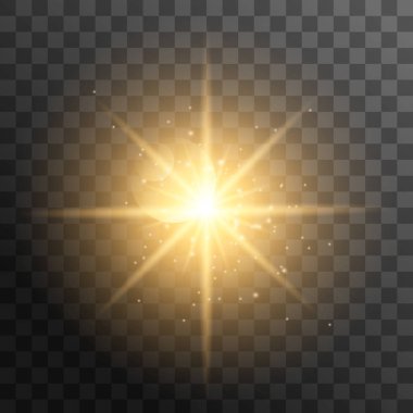Yellow sun ray glow abstract shine light effect 