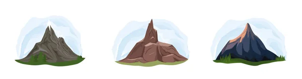 Différentes formes de montagnes . — Image vectorielle