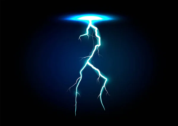 Lightning bolt on transparent background. — Stok Vektör