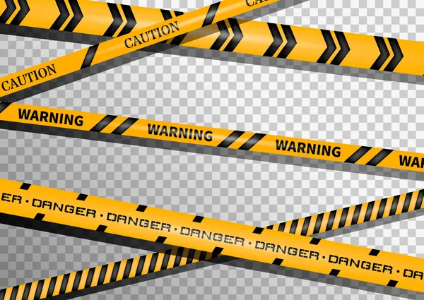 Caution and danger tapes. Warning tape. — 스톡 벡터