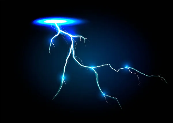 Lightning bolt on transparent background. — Stok Vektör