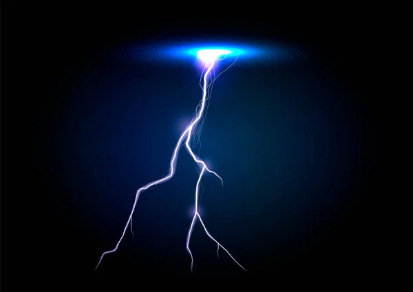 Lightning bolt on transparent background. — Stok Vektör