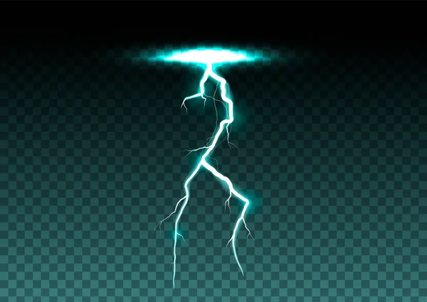 Lightning bolt on transparent background. — Stock vektor