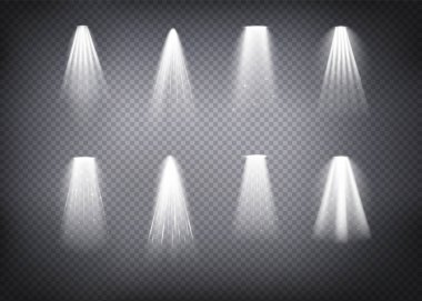 Beyaz spot ışıklarının seti