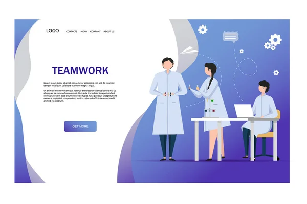 Teamwork in medecine — Stock Vector