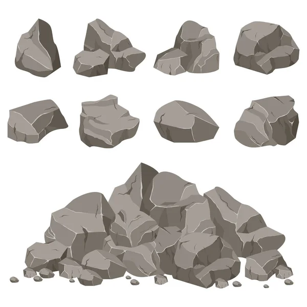 Tecknad serie av sten. — Stock vektor