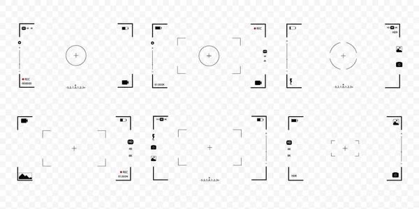 カメラビューとフォーカス画面 — ストックベクタ