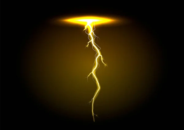 Lightning bolt on transparent background. — 스톡 벡터