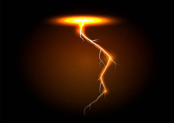 Lightning bolt on transparent background. — 스톡 벡터