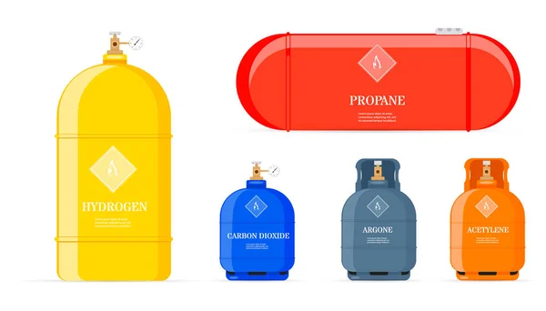 设置气瓶 — 图库矢量图片