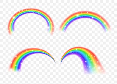 Fairytale rainbow icon clipart
