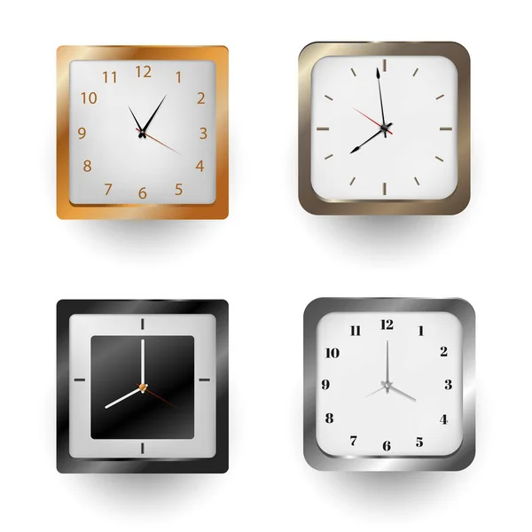 Набор реалистичных часов — стоковый вектор