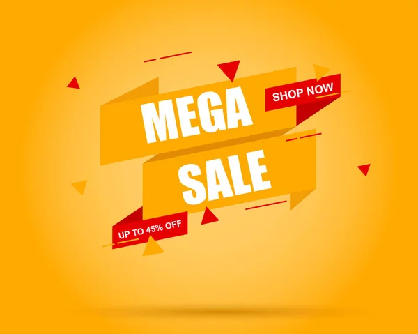 Bannière de vente Mega — Image vectorielle