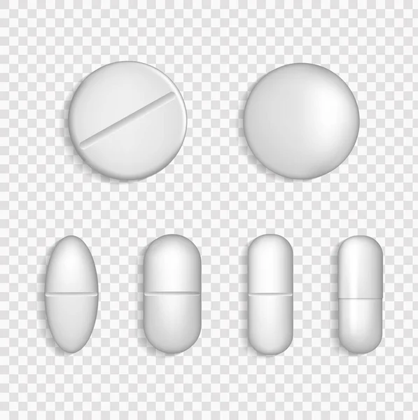 Medical tablets of various forms. — Stock Vector
