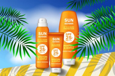 Güneş kremi pankartı