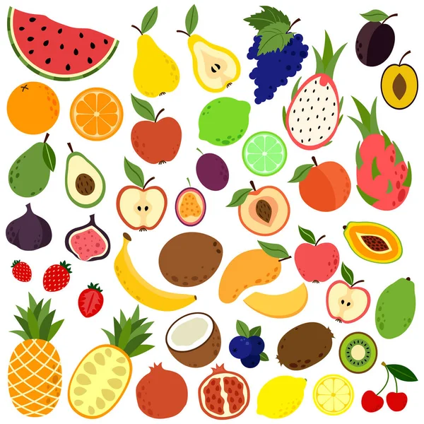 Doodle fruits collection — Stock Vector