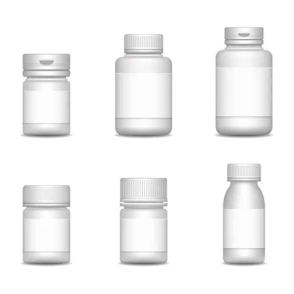 Colección de envases farmacéuticos — Vector de stock